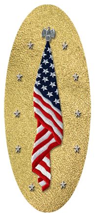 Flag at Rest Shimmer Gold